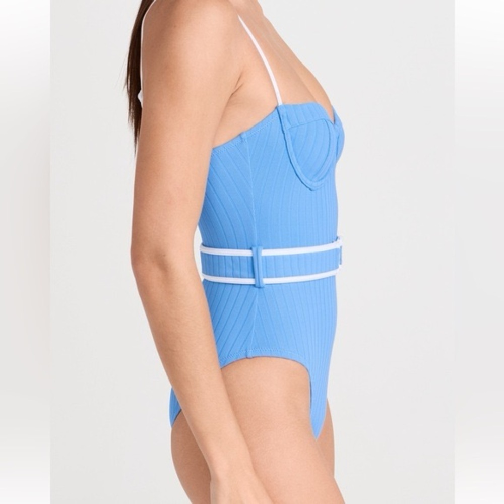 NWT SOLID & STRIPED THE SPENCER RIBBED ONE-PIECE SWIMSUIT Sz M - Picture 3 of 11
